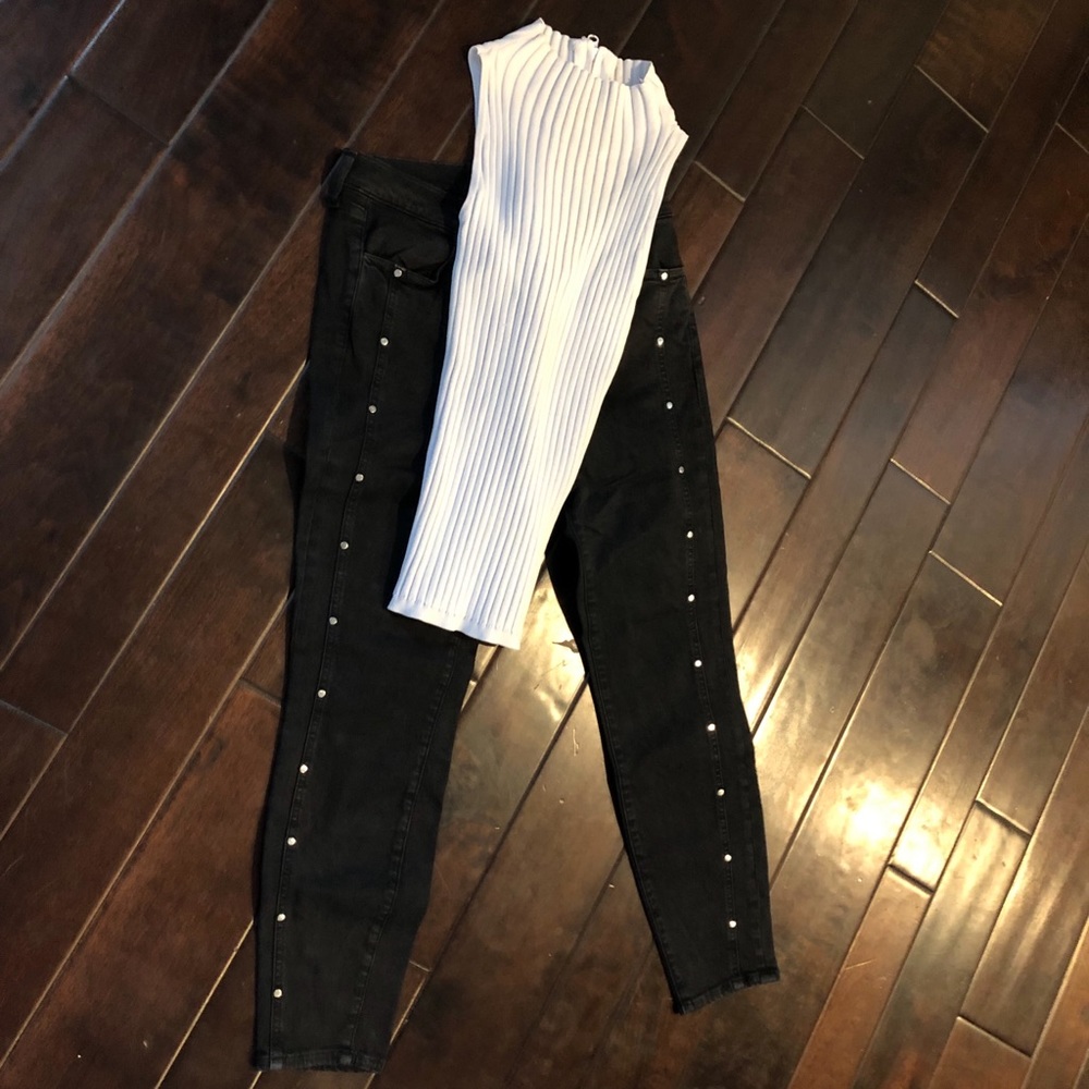 J Brand Alba Studded Cropped Mid-rise Skinny Jeans